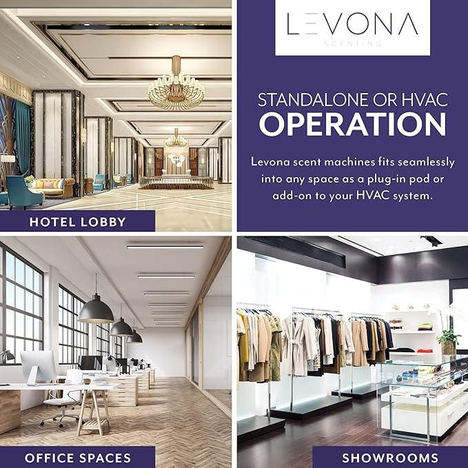 Levona Scent Lavanda 2000 HVAC Diffuser – Whole House Aroma Diffuser & Fragrance Air Freshener Machine for Home, Office & Hotel – Smart App Controlled – Covers up to 6000 SQFT (Scent Not Included)