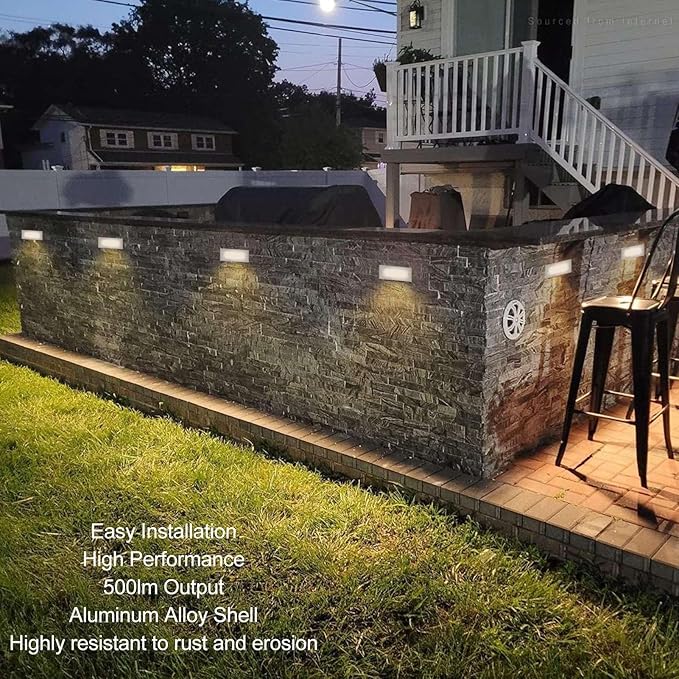 LED Step Light - Indoor Outdoor Aluminum Alloy Waterproof Embedded Stair Wall Light 85 to 265V