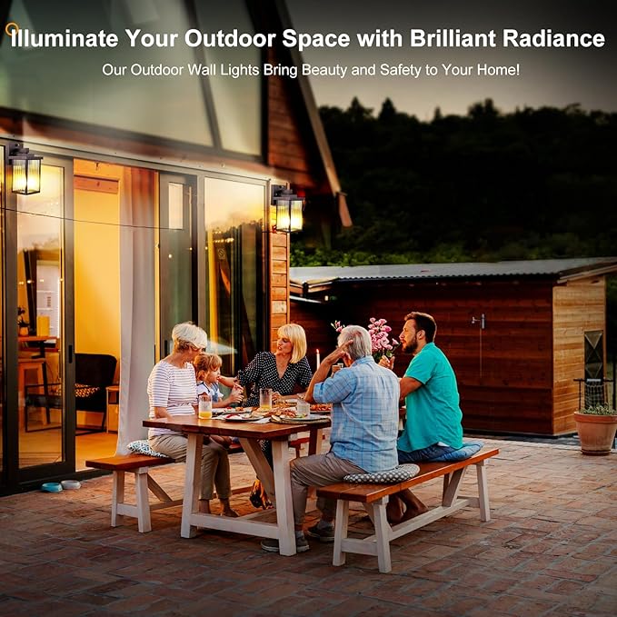 Outdoor Wall Lights for House Exterior, Dusk to Dawn Porch Lights Outdoor, Waterproof Matte Black Front Door Light Fixture & Garage Lighting with Wall Mount Sconce(Oil-Rubbed Bronze)
