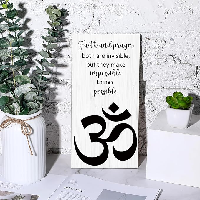 Blulu 2 Pcs Buddha Quote Decor Buddha Inspirational Quote Wall Art Meditation Room Chakra Decor Zen Wooden Hanging, Spiritual Gift for Home Yoga Living Room Women(Motivation)