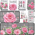 Fourluoo 10 Pcs Kitchen Set Kitchen Towels and Rugs Oven Mitts and Pot Holders Farmhouse Decor for Women Mom Gift Cooking Baking Grilling