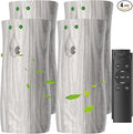 4 Pack Automatic Air Freshener Dispenser with Remote Control – Wall Mounted or Free Standing Battery Operated Scent Spray Dispenser for Home, Office, Bathroom (BHW, Standard)