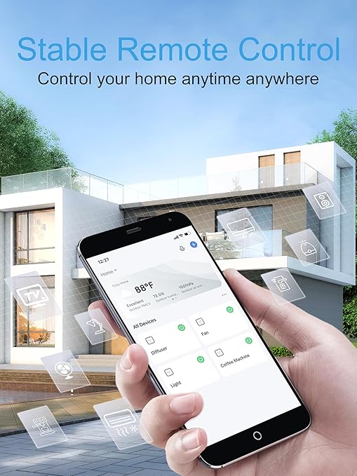 EIGHTREE Smart Plug 15A, Smart Plugs That Compatible with Alexa & Google Home & SmartThings, No Hub Required, Smart Outlet with Remote Control, Timer & Schedule, 2.4GHz WiFi Only, 2 Packs