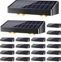 Brizled Solar Fence Lights, 20 Pack 3 Colors 6 Modes 250ml Outdoor Fence Solar Lights, IP65 Waterproof Outdoor Wall Light Landscape Lighting for Backyard Garden Patio Deck Railing Poolside