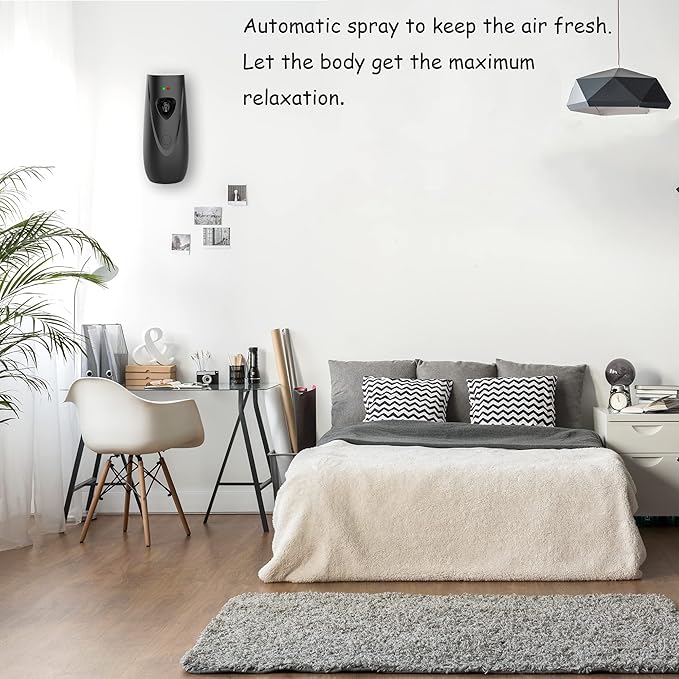 Automatic Air Freshener Dispenser, Wall Mounted/Standing Air Freshener Spray Dispenser, Aerosol Fragrance Dispenser is Suitable for Hotel, Bedroom, Bathroom,Office, Commercial Place(White-03)