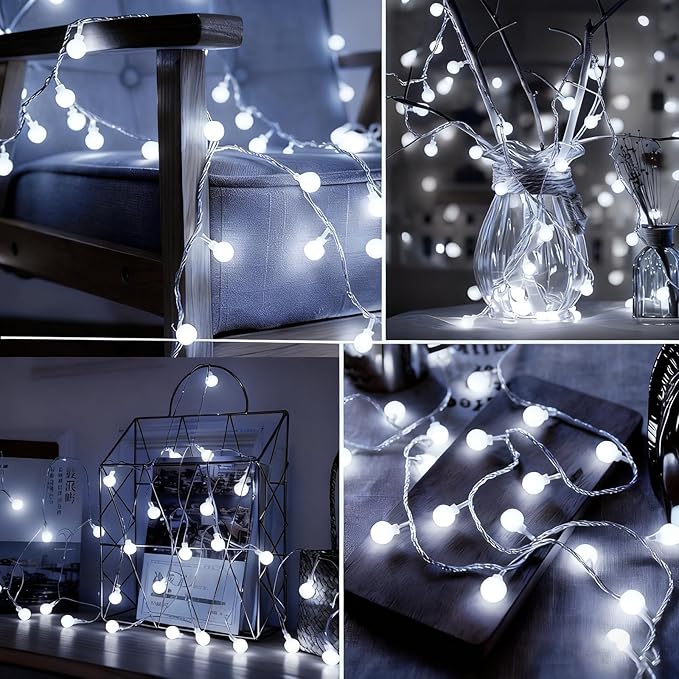 Led String Lights for Bedroom, Fairy Lights Plug in with Remote 38ft 100Led 8 Modes Timer Dimmable USB Christmas Lights for Indoor Bedroom Classroom Dorm Garden Party Wedding Xmas Decor, White