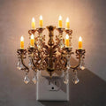 Briignite LED Night Lights Plug into Wall, Chandelier Night Light with Dusk to Dawn Light Sensor, Dimmable Golden Nightlight Plug in, 3000K Soft White for Bathroom Bedroom Hallway Kitchen