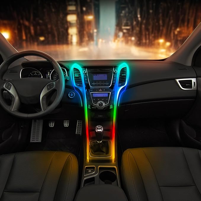 Feit Electric 5ft Indoor LED Light Strip, Dimmable, 0.1-Inch Wide, Multi-Color Chasing, USB-Powered, Filling & Stacking Patterns for Car Dashboards, Desks, Shelves & Furniture, TAPE60/TCOB/RGB/USB