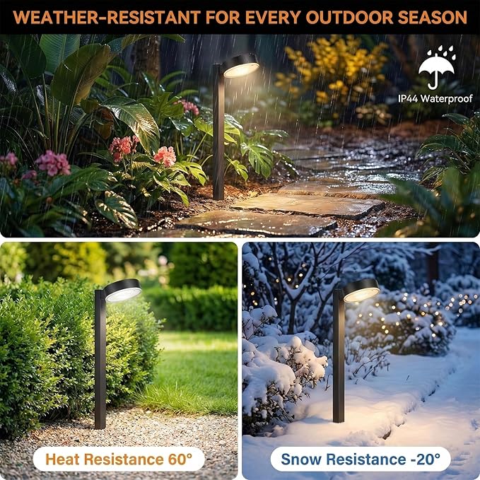 Sparkblaze 8 Pack Solar Pathway Lights Outdoor, LED Solar Path Lights with Warm White/Neutral White/Cold White, Solar Landscape Lighting for Yard, Garden, Lawn & Walkway.