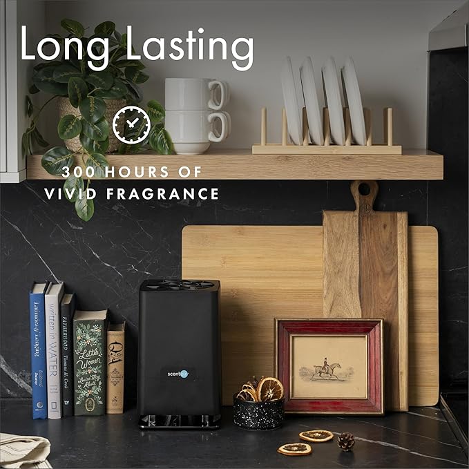ScentAir Whisper Essential | Diffuser Machine, Scents up to 800 Sq. Ft Room, Compatible with Alexa & Google, WiFi & Bluetooth Enabled, Cartridge Sold Separately (Black)