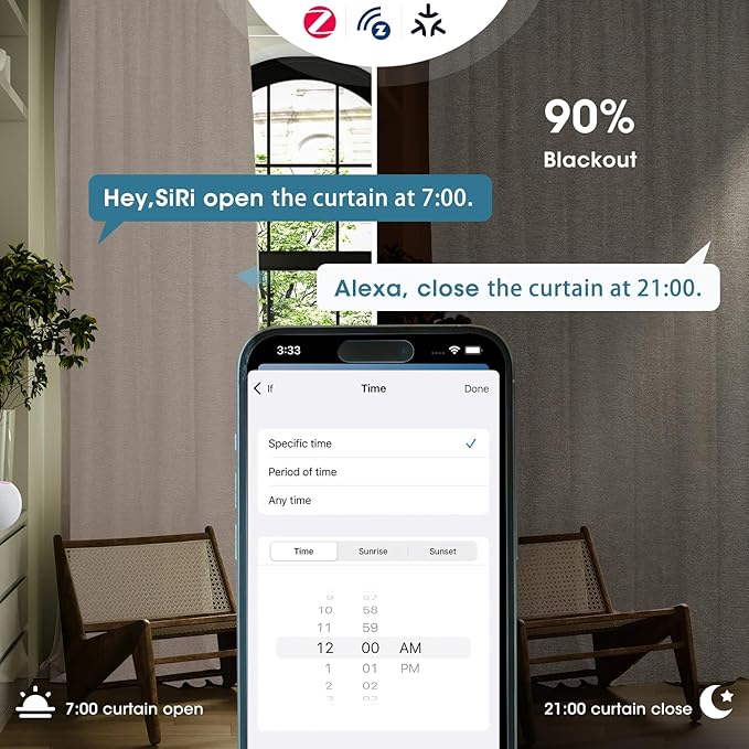 SmartWings Automatic Curtain Opener with Drapery, Motorized Vertical Blinds with Remote, Electric Closet Doors Sliding Panels Compatible with Alexa Google Homekit, 90% Blackout Dove