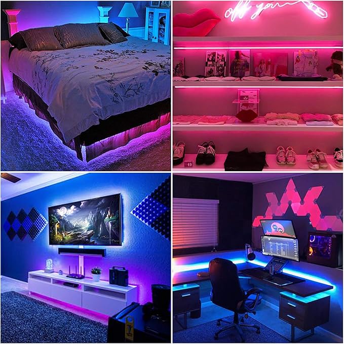 3M 10FT RGB LED Strip Lights, IP65 Waterproof Colored USB TV Backlight with Remote, 16 Color Changing 180 5050 LEDs Bias Lighting for HDTV, Multicolor for TV PC Background Lighting, No Adapter