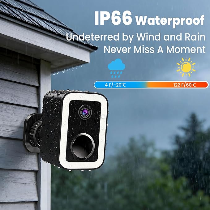 【2 Pack】Security Cameras Wireless Outdoor, Color Night Vision Even in the Dark, Crime Prevention with AI Motion Detection & Spotlight Siren Alarm, 2-Way Audio Battery Powered Camera for Home Security