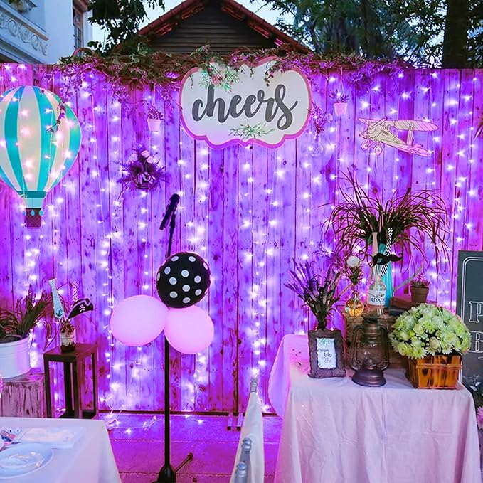 JMEXSUSS 600 LED Purple Christmas Lights Outdoor Indoor, 168ft Purple LED Christmas Tree Lights Plug in, Deep-Violet Fairy String Lights for Outside Patio Fireplace Party Xmas Decorations