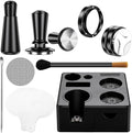 9 Pack Espresso Accessories Kit（Square）,51mm Espresso Tool Kit | Espresso Tamping Station | Coffee Distributor Tamper | WDT Tool | Dosing Funnel | Mother's Day Gift for Espresso Lovers