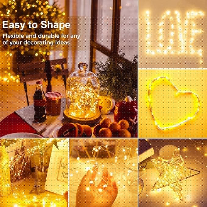 kolpop 12 Pack LED Fairy Lights Battery Operated with 3 Modes, Mini Twinkle String Lights Battery Powered Waterproof for Christmas Mason Jars Party