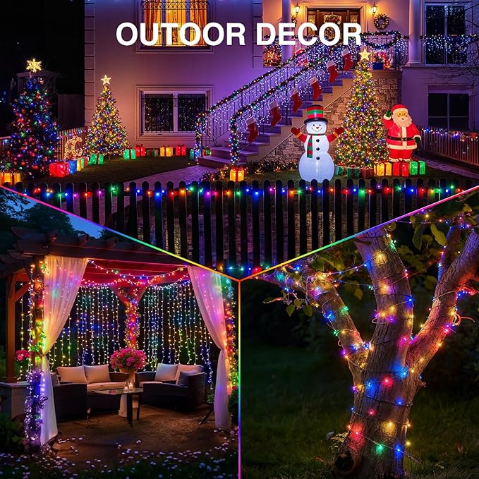 Color Changing Fairy String Lights, 33ft 100 LED Outdoor String Lights, Mini Battery Powered Copper Wire Starry Fairy Lights for Bedroom, Christmas, Parties, Wedding, Centerpiece, Decoration