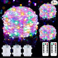 Mlambert 3 Pack 33FT Fairy Lights Battery Operated with Remote and Timer, Dimmable Waterproof 8 Modes Twinkle Lighting for Girl Room Decor-Multicolor