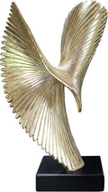 Modern Abstract Eagle Decorative Sculpture, Dining Living Room Desk Decor,Geometric Home Decor Statues,Shelf Top Decor Aesthetics, Coffee Tables or Office Shelves（Golden）