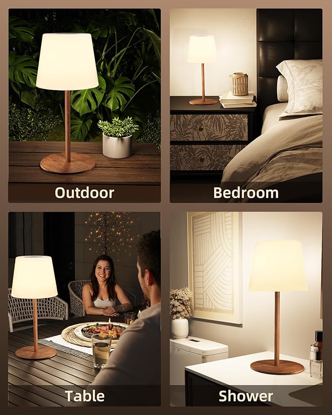 EZVALO Spa-Like Shower Lamp – IP65 Waterproof Bathroom Lamp with Remote, Rechargeable Cordless Mood Light, 3 Color Temps for Relaxing Bathroom & Bathtub Experience (1 Pack)