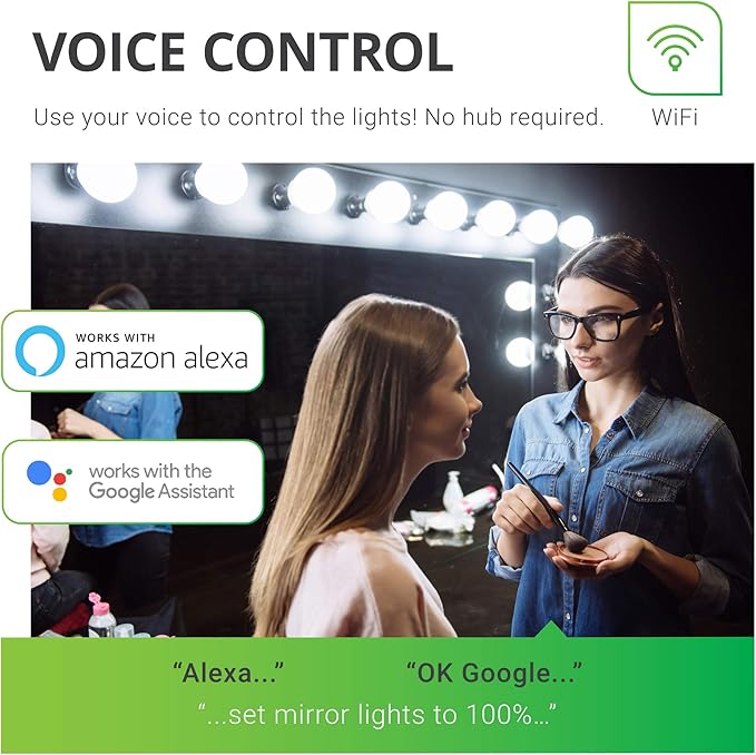 Sunco Smart Globe Bulbs G25 LED, Alexa Compatible LED Decorative Round Vanity Bulbs, 5W, Color Changing RGBCW, Dimmable WiFi Vanity Smart Bulbs for Amazon Alexa, Google Assistant, 4 Pack.