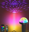 LanSuper Uplighter Corner Floor Lamp, Smart RGB LED Corner Floor Lamp,Modern Projector Floor lamp with APP & Remote,Ambient Lighting Color Changing Standing Lamp with Music Sync for Living Room
