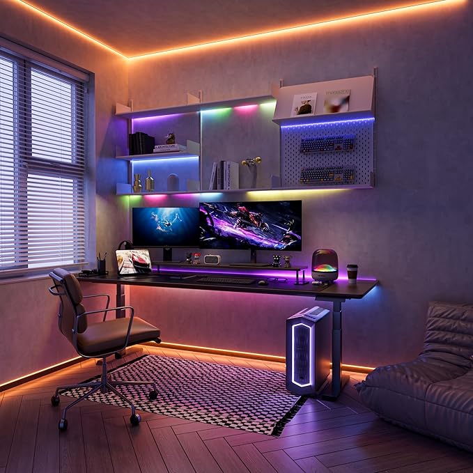 PAUTIX RGB Smart IC COB LED Strip Light Addressable 32.8ft/10m,UL-Listed 24V Color Flowing Strip Light Multicolor Flexible Tape Lights with APP Control/Music Mode,for TV,Bedroom,Party DIY Decoration