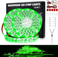 LED Boat Lights 32.8ft (2 Rolls of 16.4ft), LED Strip Lights, Waterproof Interior Light, Pontoon, Kayak, Cabin, Deck, Navigation Lights (Green)