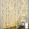 suddus 300 LED Vines with Lights Plug in, 9.8ft x 9.8ft Fairy Lights with Vines, Ivy Curtain Lights for Wall, Bedroom, Dorm, Wedding, Party, Indoor, Outdoor Decor(Warm White)