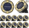 Mini Solar Ground Lights, 12 Pack Solar Lights Outdoor Waterproof, Upgraded LED Flat Landscape Lighting for Outside Pathway Garden Patio Yard Driveway,Warm White