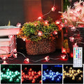 Vigdur Cherry Blossom Lights, 13 FT 40 LEDs Multicolor Flower String Lights Battery Operated with Remote&Timer, 20 Lighting Modes Pink Flower String Lights for Bedroom Party Wedding Décor