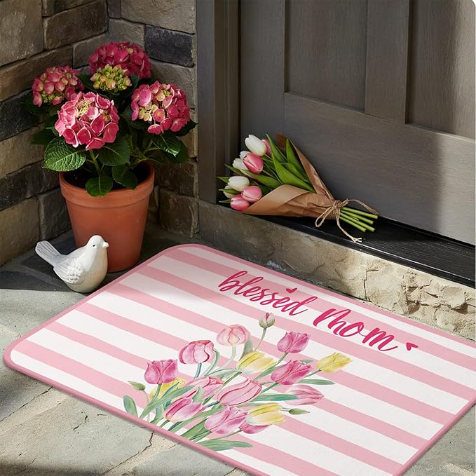 Fourluoo 10 Pcs Mothers Day Kitchen Decor Set Kitchen Towels and Rugs Oven Mitts and Pot Holders Farmhouse Decor for Mom Gift Cooking Baking Grilling