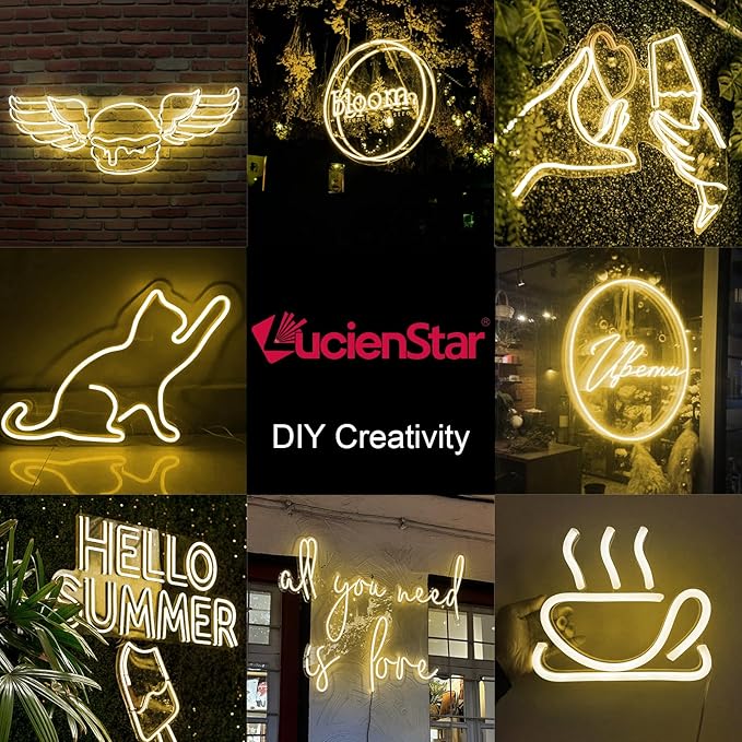 Neon Rope Light Mounting Brackets, 100PCS Install Fixing Clips Accessories for 6x12mm Silicone LED Flex Strip Lighting, DIY (100 Screws, 100 Clips)