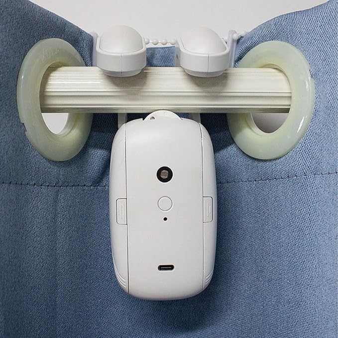 Automatic Curtain Opener and Closer, Smart Curtain Motor with App Timer, Remote Control Curtain Rail Curtain Opener Robot for Roman Rod Tracks