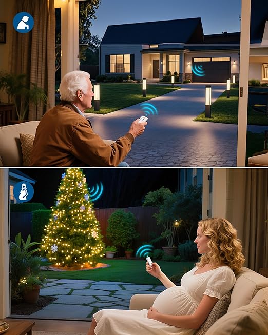 DEWENWILS Wireless Dimmer Switch Kit, Single Pole Outdoor Wireless Light Switch and Receiver Kit, No Wiring, No WiFi, 100FT Remote Control Switches for Outdoor Lighting