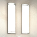 ASD 24 Inch LED Outdoor Sconce Lights - 25W 120-277V 3000K 4000K 5000K Nickel Exterior Lighting Fixtures, Dimmable Exterior Lights for House, Modern Patio Wall Light Fixture ETL 2 Pack