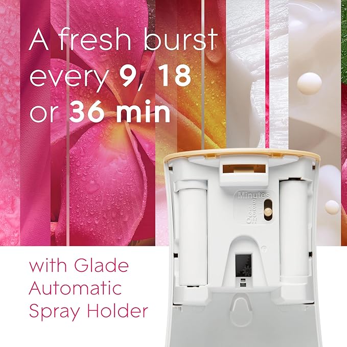 Glade Automatic Spray Refill, Air Freshener for Home and Bathroom, Exotic Tropical Blossoms, 6.2 Oz