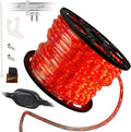 WYZworks 1656LEDs, 150ft LED Outside Rope Lights, Waterproof Permanent Outdoor ETL Certified Connectable Clear Tube, Christmas Palm Tree Holiday Decorative Landscape Patio Accent Lighting - Red