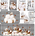Fourluoo 10 Pcs Kitchen Set Kitchen Towels and Rugs Oven Mitts and Pot Holders Farmhouse Decor for Women Mom Gift Cooking Baking Grilling