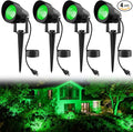 Green Spotlights Outdoor, 14 LED Landscape Lighting with US Plug, IP65 Waterproof Spot Lights for Tree Yard Garden Pathway Halloween Christmas St. Patrick's Day Decor, 4 Pack