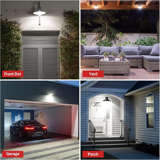 Sengled Motion Sensor Light Bulbs, A19 LED Dusk to Dawn Bulbs 5000K Daylight, Motion Activated Indoor Outdoor Light Bulbs 8.8W (60W Equivalent) 800 Lumens for Porch, Garage, Hallway, 4 Pack
