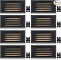 SUNVIE Low Voltage Step Lights 5W LED Step Lights Outdoor 3000k Low Voltage Deck Light with Horizontal Louver Faceplate Deck Stair Light for Stairs Fence Post Fastlock2 Connectors Included, 8 Pack