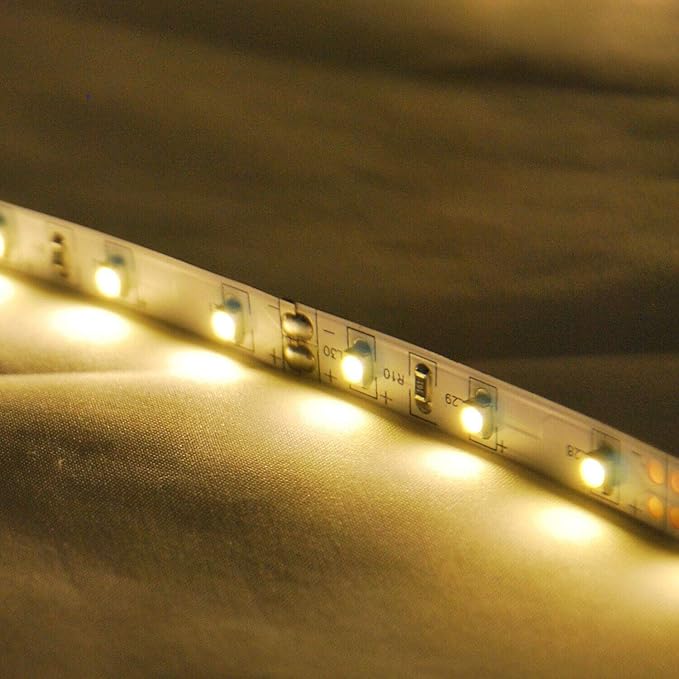 ABI Warm White Flexible LED Strip Light, 300 LEDs, 5 Meters / 16.4 FT Spool, 12VDC (Adapter Not Included)