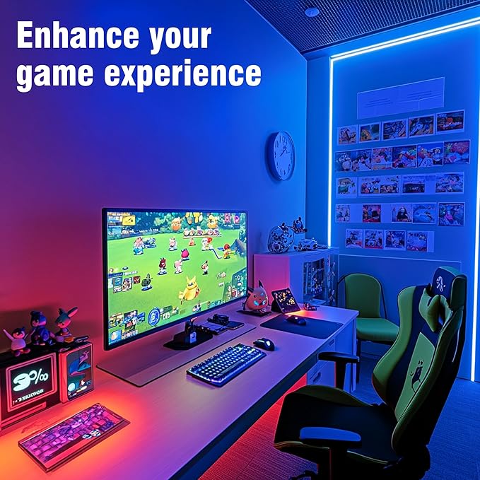 VOLIVO 130ft Led Strip Lights for Bedroom, Color Changing Led Light Strips Kit with Bluetooth App Control and IR Remote, RGB Music Sync Lighting for Room, Home Decor
