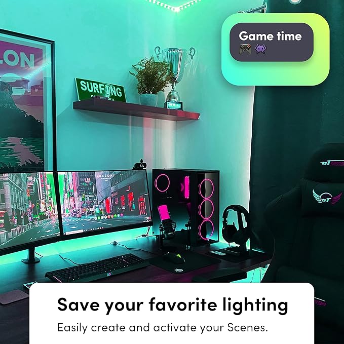 LIFX Smart WiFi Light Strip 6.6ft (Polychrome Multicolor, 8 Addressable Zones) Cuttable & Extendable Up to 32.8ft, Works with Alexa, Google Home & Siri, LED Strip Kit with Controller & Power Supply