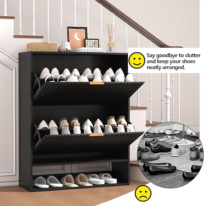 Shoe Cabinet for Foyer, Hallway,Black