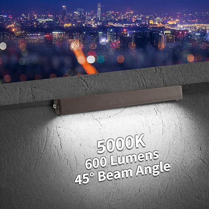 8-Packs 5W 12inch LED Hardscape Paver Lighting,12V AC/DC Low Voltage Retaining Wall Lights,LED Landscape Lighting,5000K Daylight White Outdoor Step Light,50,000 Hours Lifespan