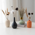 Ceramic Vase Set of 4 for Modern Home Decor Minimalist Bohemian,Round Matte Vases for Dried Flowers&Pampas Grass Ceramic Decoration for Office,Shelf,Living Room,Bedroom,Entryway Decor
