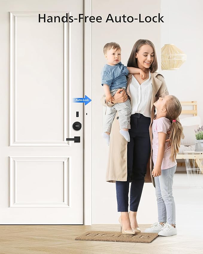Philips Wi-Fi Smart Lock, Turn Your Existing Deadbolt into Smart Door Lock, Built-in WiFi, APP Remote Control, Keyless Entry Door Lock, Auto-Locking, Status Logging, Multiple Alarm, Matte Black