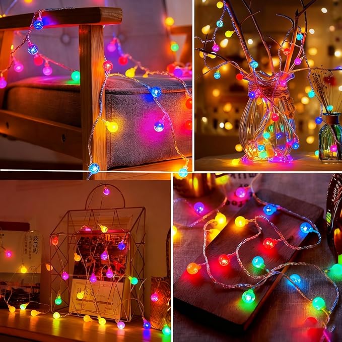 LED Fairy Lights Plug in String Lights with Remote 38ft 100Led 8 Mode Timer Dimmable USB Multicolor Christmas Lights for Bedroom Dorm Indoor Outdoor Camping Party Wedding Xmas Tree Decor, Multicolor